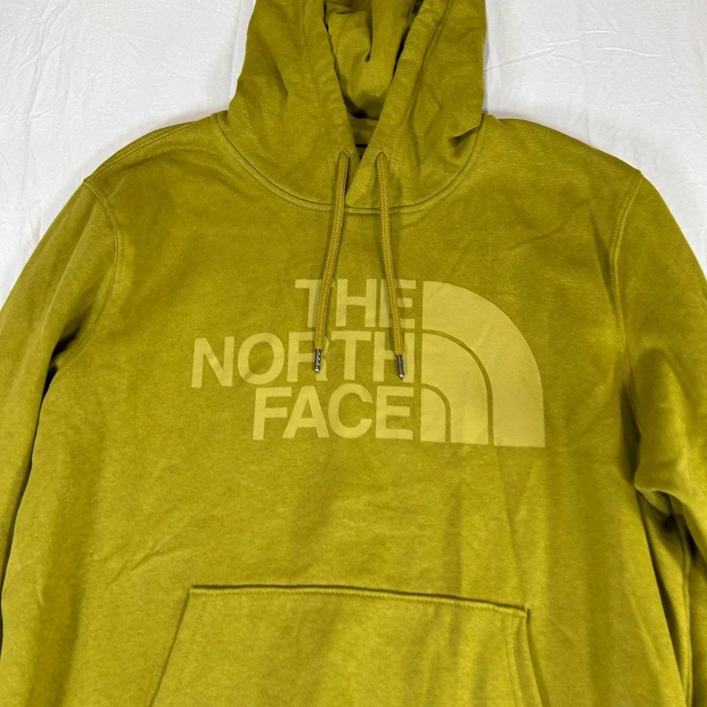 The North Face Mens Olive Green Graphic Logo Pullover Hoodie Large A7UNL F23